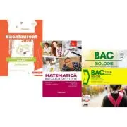 Pachet Bacalaureat 2026. Limba si literatura romana, Matematica M1. Teste si Biologie. Notiuni teoretice si teste pentru clasele 9-10