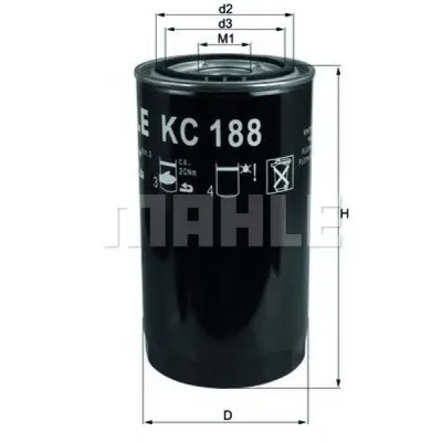 Filtru combustibil MAHLE ORIGINAL KC 188
