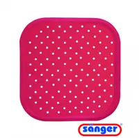 Covoras pentru dus antiderapant cu ventuze 56 x 56 cm rosu