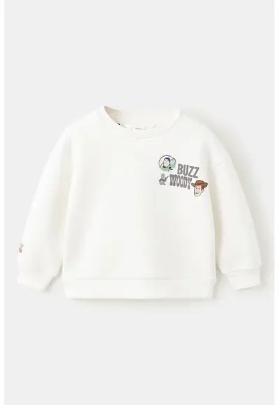 Bluza de trening din amestec de bumbac cu imprimeu Toy Story - Alb/Maro taupe
