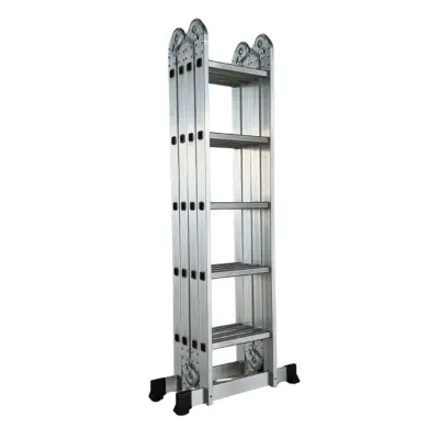 Scara multifunctionala din aluminiu cu balama MESTERINO TOOLS MTJL201-4X5, 4X5 trepte, 5.8 metri, greutate maxima suportata 150 kg