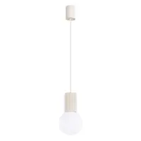 Lustră crem cu abajur din sticlă ø 12 cm Orbital – Sollux