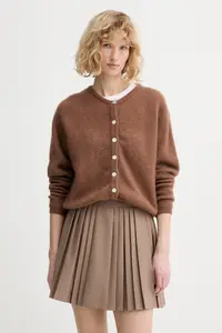 American Vintage cardigan pentru femei cu lână GILET ML COL ROND