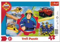 Puzzle in cadru Trefl de 15 piese - O zi a pompierului Sam