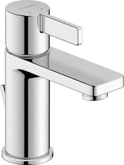 Baterie lavoar Duravit D-Neo DE1010001010, marime S, cartus ceramic, monocomanda, 151 mm, ventil, Crom lucios