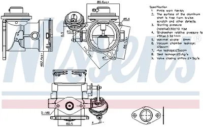 Supapa EGR potrivit VW MULTIVAN V, TRANSPORTER V 2.5D 04.03-11.09