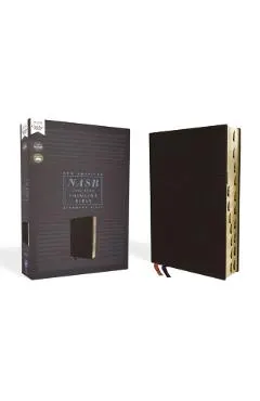 Nasb, Thinline Bible, Bonded Leather, Black, Red Letter Edition, 1995 Text, Thumb Indexed, Comfort Print