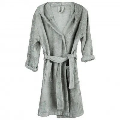 Halat de baie frotir din bambus pentru copii 8-10 ani Whisper Green