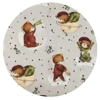 Cearceaf cu elastic MimiNu pentru landou 80x35 cm din bumbac Teddy Bear On Moon
