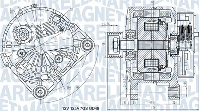 Alternator (12v, 125a) Potrivit Renault Grand Scenic Ii, Megane Ii, Scenic Ii 1.9d 2.0 11.02