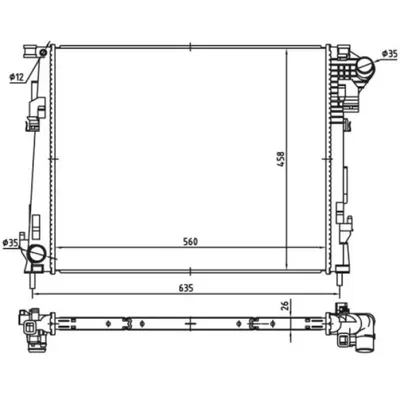 Radiator, racire motor NRF 53966