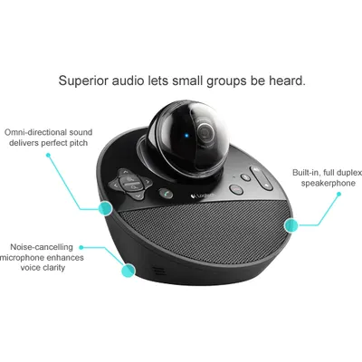 Camera Web Logitech BCC950 ConferenceCam, rezolutie video Full HD, USB 2.0, Negru