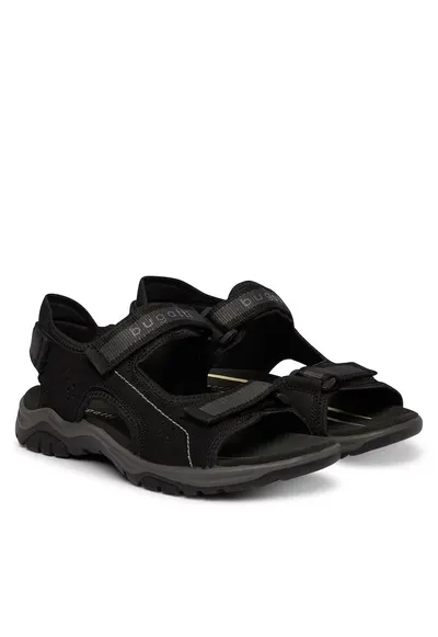 Sandale barbat - negru - material textil - sistem inchidere Velcro