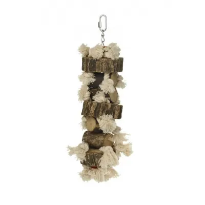 Jucarie din lemn natural pentru pasari Beeztees 42 cm