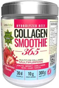 Collagen Smoothie 365, căpșuni, 300 g, Cvetita Herbal