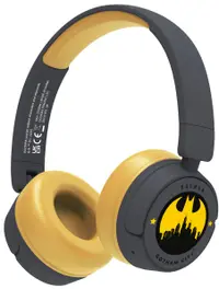Căști pentru copii OTL Technologies - Batman Gotham City, wireless, negre/galbene