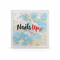 Decor Unghii NailsUp Caviar si Flori Nail Art Blue