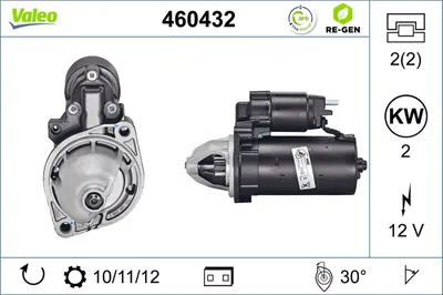 Electromotor (12V, 2kW, reconditionat) potrivit MERCEDES 124 (A124), 124 (W124), C (CL203), C T-MODEL (S202), C T-MODEL (S203), C T-MODEL (S204), C (W202), C (W203), CLC (CL203) 2.0D-3.7 09.85