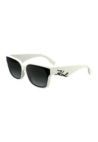 Ochelari de soare dreptunghiulari cu animal print - Negru/Ivoire