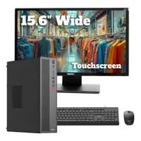 Sistem POS OptimX T5 SFF cu procesor G6400T, generatia 10a, 8Gb DDR4, 256Gb SSD, Win 11 Pro + Monitor Touchscreen OptimX Pro MY156, 15.6 inch + CADOU : Kit Tastatura + Mouse OptimX Pro KM500