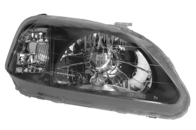 Far Dreapta (H4, manual, fara motoras, culoare insert: negru, culoare semnalizator: alb) potrivit HONDA CIVIC VI -12.99