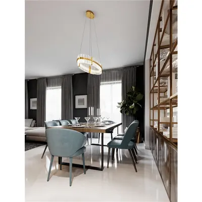 Lampa suspendata KEZO Triac Dimabil Platinum Auriu Stainless Otel & Sticla LED 45 Wat 220-240Volt 4402Lm 3500K IP20