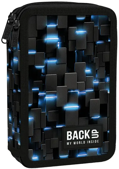 Penar cu rechizite BackUp DW - Lights, cu 2 fermoare