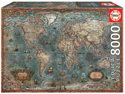 Puzzle 8000 piese - Historical World Map