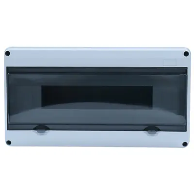 Cutie de distributie PT, cu usa transparenta, bareta N/PE 1×18 mod, H×W×D=197.5×364×106mm, IP65, 1000 VAC, 1500 VDC