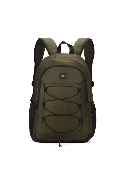 Rucsac unisex cu aplicatie logo - Verde inchis