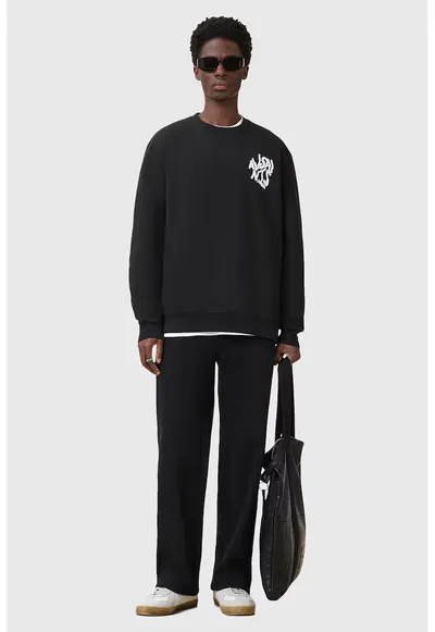 Bluza de trening cu logo contrastant pe spate Orlando - Alb/Negru
