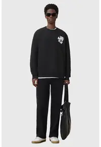 Bluza de trening cu logo contrastant pe spate Orlando - Alb/Negru