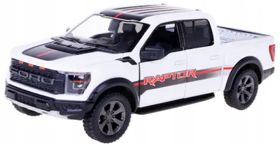 Mașinuță metalică Kinsmart Livery Edition - 2022 Ford F-150 Raptor, 1:46, alb