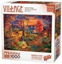 Puzzle KS Games din 1000 piese- Toamna în sat
