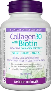 Collagen30 with Biotin, 120 tablete, Webber Naturals