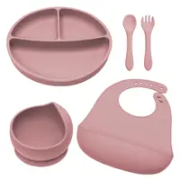 Set pentru diversificare din silicon Classic +6 luni Old Rose, 1 bucata, AppeKids