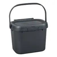 Recipient pentru deșeuri compostabile cu capac Addis, 24,5 x 18,5 x 19 cm, gri închis