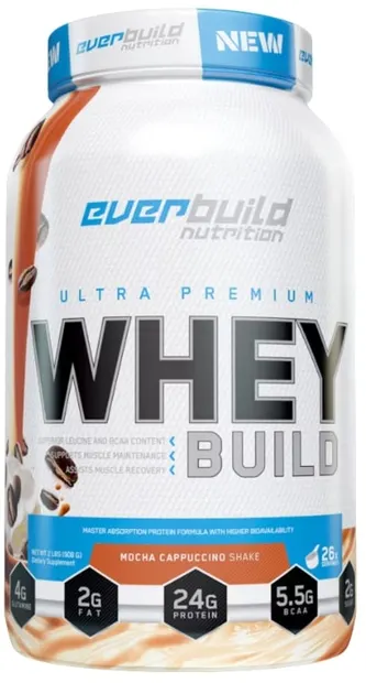 Ultra Premium Whey Build, cappuccino mocha, 908 g, Everbuild