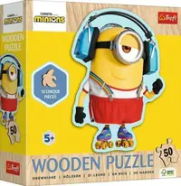 Puzzle din lemn pentru copii Trefl din 50 piese - Minionul nebun