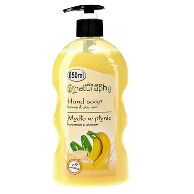 Sapun lichid Banane si Extract de Aloe Vera Naturaphy, Blux | 650 ml
