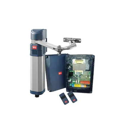Kit automatizare poarta batanta pietonala BFT E5 BT A12, brat articulat, 1.2 m, 80 kg, 433 Mhz, 24V