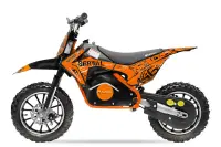 Motocicleta electrica pentru copii NITRO Eco Serval 500W cu roti 10 10 inch, culoare Portocaliu