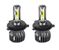Set 2 becuri auto COB H4, 100W, lumina alb-rece, 12000 lumeni