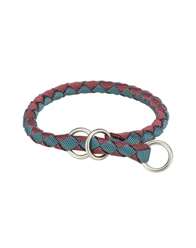 Zgardă câini mici textilă TRIXIE Cavo XS–S: 25–31 cm/o 12 mm bordó/petrol