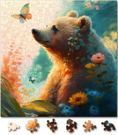 Puzzle din lemn - Gentle Bear