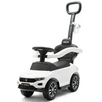 Masinuta de impins, Baby Mix, Volkswagen T-Roc, Cu maner de impins detasabil, Cu sport pahar, Cu protectii laterale, Cu melodii si claxon, Cu suport jucarii sub sezut, White