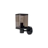 Aplica LED pentru fatada, soclu E27, maxim 60W, abajur fumuriu PC, IP44