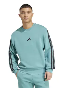 Bluza de trening din amestec de bumbac cu detaliu monograma - Turcoaz/Negru stins