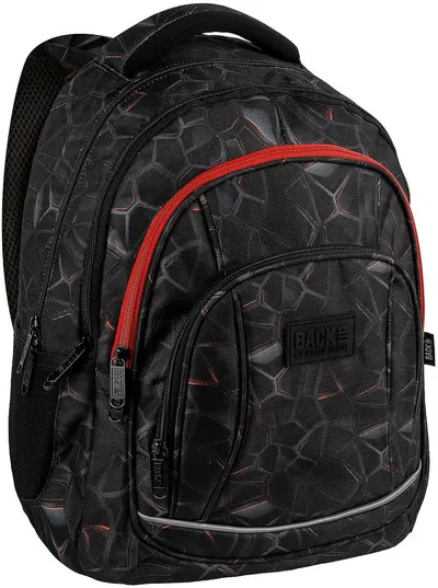 Ghiozdan școlar BackUp 8 A - Techno Red,cu 4 compartimente