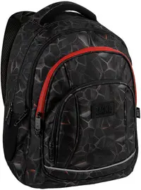Ghiozdan școlar BackUp 8 A - Techno Red,cu 4 compartimente
